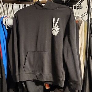 Old Navy Black Hoodie with Skeleton Graphic